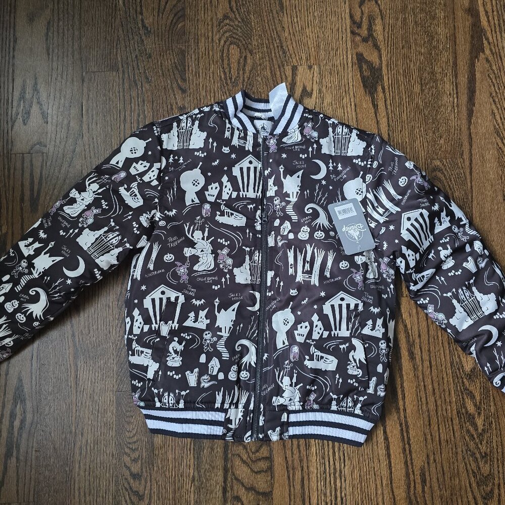 Disney Store Varsity Tim Burton's Nightmare Before Christmas Jacket - Kids 7/8